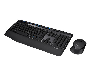 Express Delivery - Logitech 920-010068 MK345 Combo Wireless English Arabic Keyboard & Mouse Set - Black - ID 33296