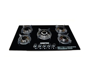 Geepas GGC31011 5 Burner Gas Stove With Built-in Glass Gas Hob in UAE