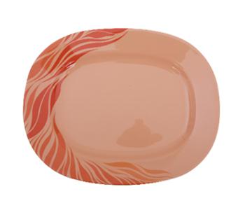 Royalford RF8125 12-inch Melamine Oval Plate - Orange in UAE