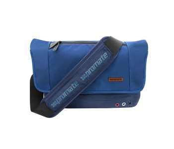 Promate Azzure-S 12.5 Inch Premium Lightweight Messenger Bag, Blue in KSA