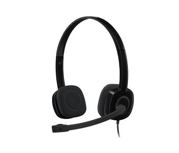 Logitech 981-000589 H151 Single Jack Stereo Headset - Black in UAE