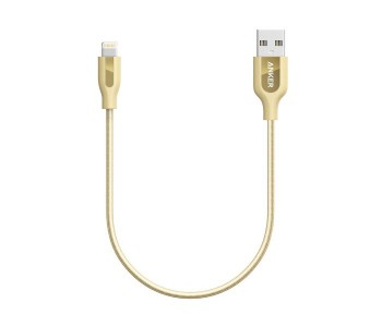 Anker A8124 Powerline Plus Lightning Cable 1 Ft Gold in KSA