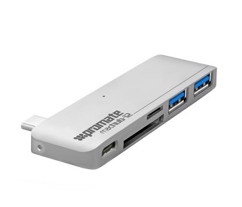 Promate Machub-12 USB TYPE-C HUB - Silver in KSA