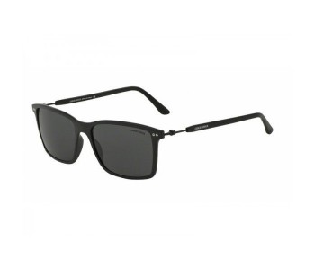 Giorgio Armani 0AR 8045 504287 Rectangular Matte Black Frame & Grey Mirrored Sunglasses For Unisex in OMAN