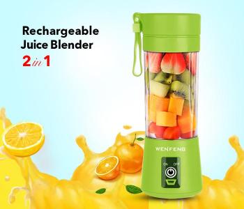 Portable Rechargeable Juice Blender 2B With USB Green , JA016 in UAE