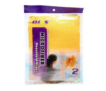 2 Pieces Microfiber Household Wipes - Yellow in KSA