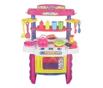 Real Action Kitchen Playset For Kids - Pink in KSA