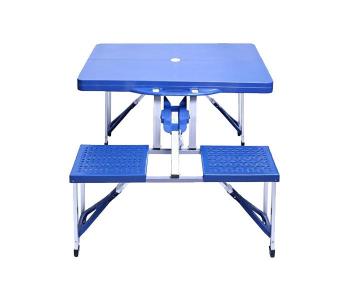 ABS 4 Seater Foldable Table - Blue in KSA