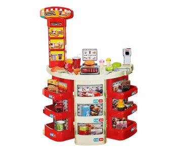30 Pieces Fashion Fast Food Restaurant Kitchen Playset For Kids in KSA