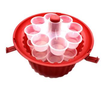 24 Pieces Cup Cake Holder - Red in KSA