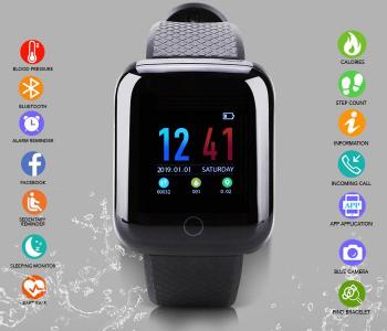 D13 Smart Watch With Heart Rate Monitor - Black in KSA