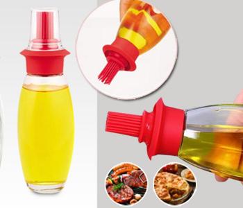 Oil Bottle With Silicone Brush in KSA