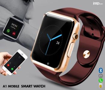 A1 Mobile Smart Watch With Memory And Sim Card Slot - Gold in KSA
