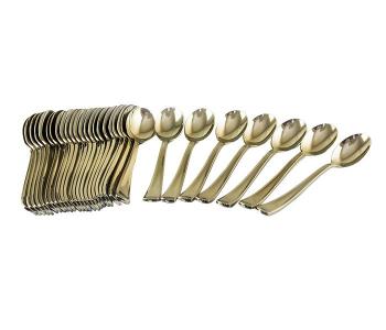 Taqdeer DP-2467 17cm Plastic Disposable Spoon - 30 Pieces, Assorted in UAE