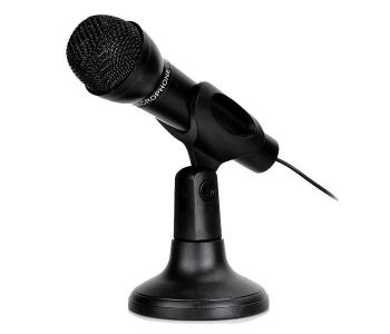 Mini KTV Desktop Microphone With Stand For Computer - Black in KSA