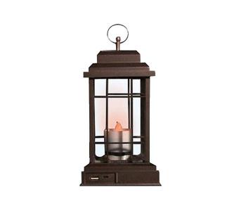Solar Powered LED Liberty Lantern And Mobile Device Charger - Brown in KSA