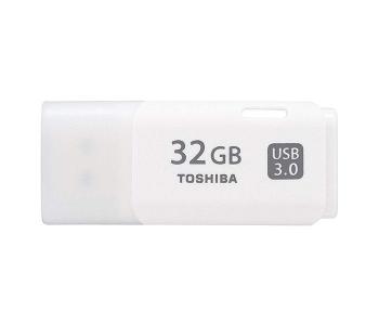 Toshiba THN-U301W0320E4 32GB TransMemory USB 3.0 Flash Drive - White in KSA