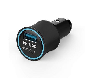 Philips DLP2552Q 18W Quick Charge 3.0 Car Charger - Black in KSA