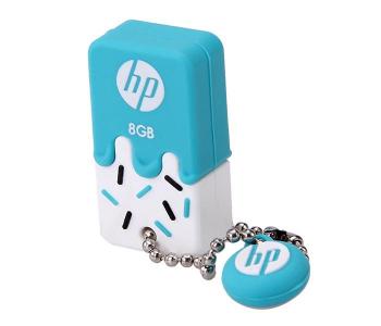 HP V178B 8GB Ice Cream Shape USB Flash Drive With Keychain - Blue in KSA