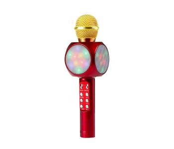 LED Light Stereo Wireless Handheld Microphone - Assorted Color in KSA