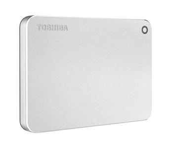 Toshiba HDTW210ES3AA 1TB Canvio Premium Portable External Hard Drive - Silver Metallic in KSA