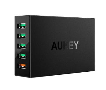 AUKEY PA-T15 5-Port USB Charging Station With Quick Charge 3.0 - Black in KSA