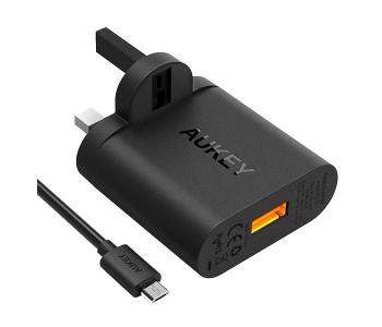 AUKEY PA-T9 19.5W Qualcomm Quick Charge 3.0 USB Travel Wall Charger - Black in KSA