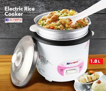 Olympia , OE-700 1.8 Liter Electric Rice Cooker 500 Watts With Food Steamer in UAE