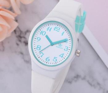 RINNADY - Jelly Silicone Women's Wrist Analog Watch - White in UAE
