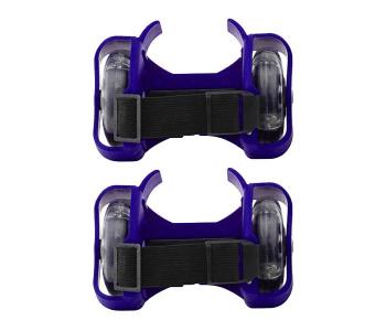 Flashing Roller Skating Whirlwind Pulley For Shoes - Blue, 1 Pair in UAE