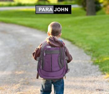 Para John PJSB6010A14 14-inch School Backpack - Purple in UAE
