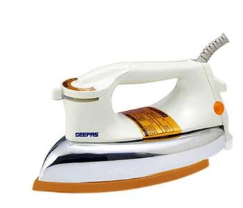 Geepas GDI23011 Heavy Weight Dry Iron With Non Stick Teflon Coating - White in UAE