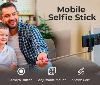 Mini Pocket Wired Selfie Stick For All Mobiles - JA005 in KSA