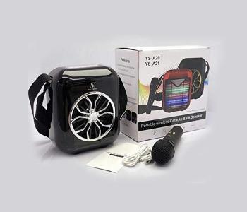 MK Wireless YS-A20 Handheld Bluetooth Speaker With Mini Karaoke MIC - Black in KSA