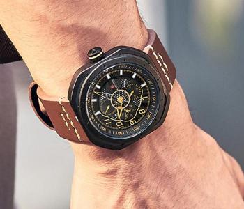 Naviforce 9141 Luxury Quartz Wristwatches Round Sport Watch For Men - Brown in KSA