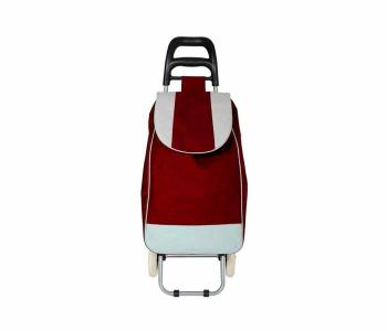 Portable Shopping Trolley Bag - Red in KSA