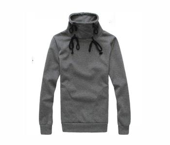 Cowl Neck Turtle Hood For Men, Size Small - Charcoal Grey in UAE