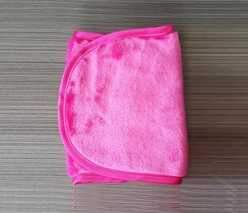 Makeup Remover Towel Natural Micro Fabric Reused Cleaning Face Towel - Pink in KSA