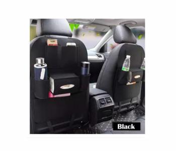 Auto Car Seat Back Multi-Pocket Travel Storage Hanging Bag Organizer Holder - Black in KSA