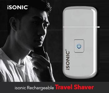 Isonic Rechargeable Travel Shaver IH 849 - Silver in UAE