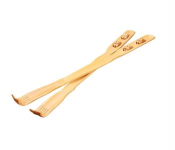 1 Piece 18 Inch Bamboo Wooden Massager Back Scratcher Body Stick Roller Itch Relaxer in KSA