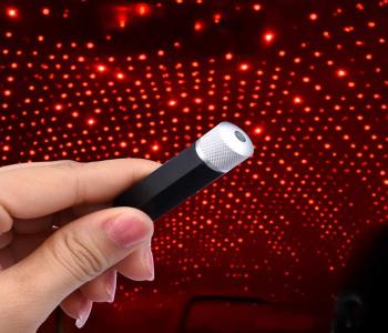 Star Decoration Lamp Plug And Play Car And Home Ceiling Projector USB Star Night Light - Red in KSA