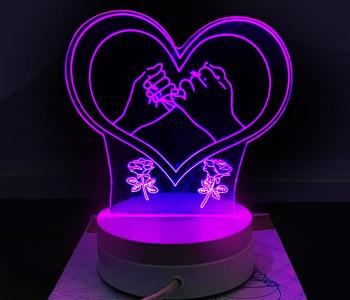 Creative Light Of 3D Small Heart Style Table Lamp in UAE