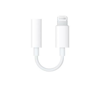 Express Delivery - Apple MMX62 Lightning to 3.5 mm Headphone Jack Adapter - White - ID 45084