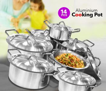 Kawashi Aluminium Cooking Pot Set 14Pcs Highly Durable in KSA