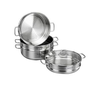 Express Delivery - Korkmaz KO A1524 Perla Manti Stainless Steel Steamer Cooking Set - ID 46806