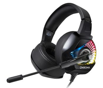 Express Delivery - Onikuma K6 Gaming Over-Ear Headset with Microphone & RGB Light - Black - ID 45667