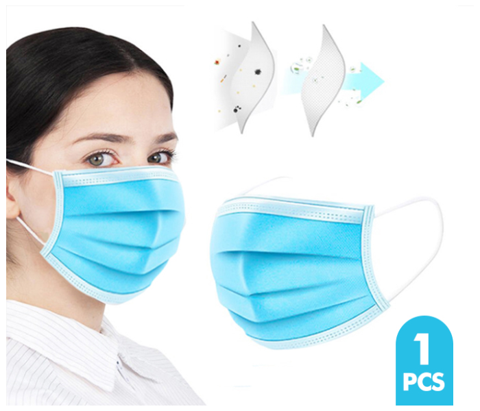 Disposable 3-Layer Earloop Mouth Face Mask - 1 Pc in UAE