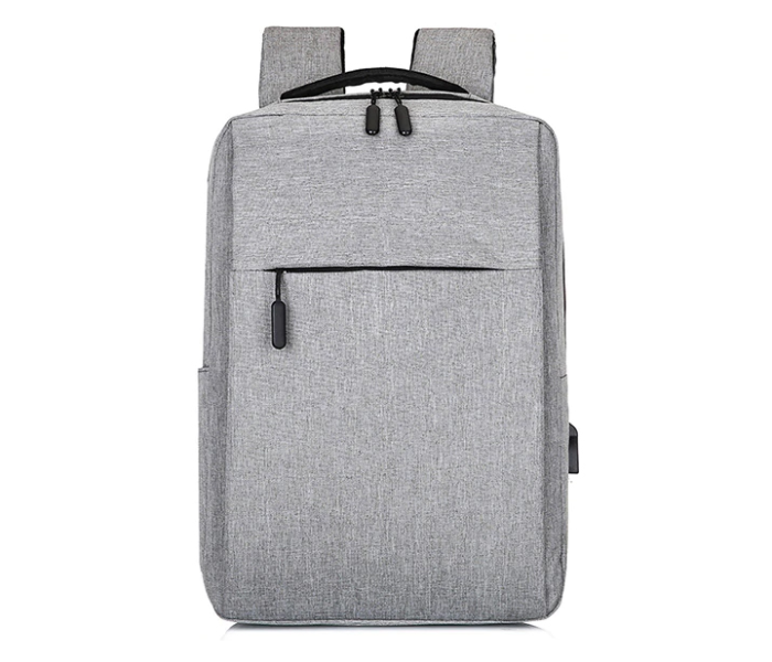 Anti-theft USB Charging Backpack Laptop Notebook Travel School Bag Grey in KSA