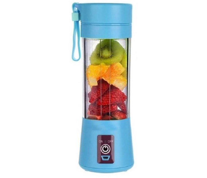 Portable Rechargeable Juice Blender With 6 Stainless Steel Blade Blue JA016 in KSA